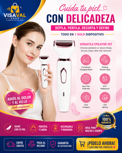 DEPILADORA MUJER 4 EN 1