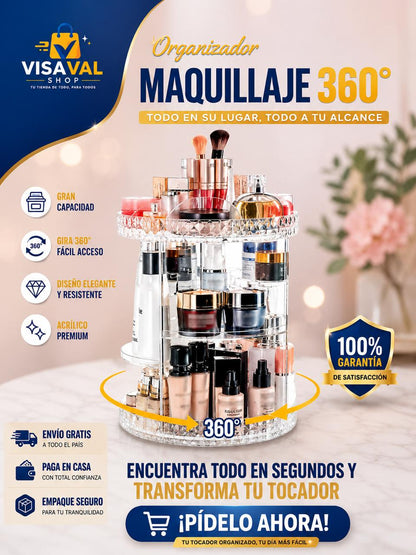ORGANIZADOR MAQUILLAJE 360°