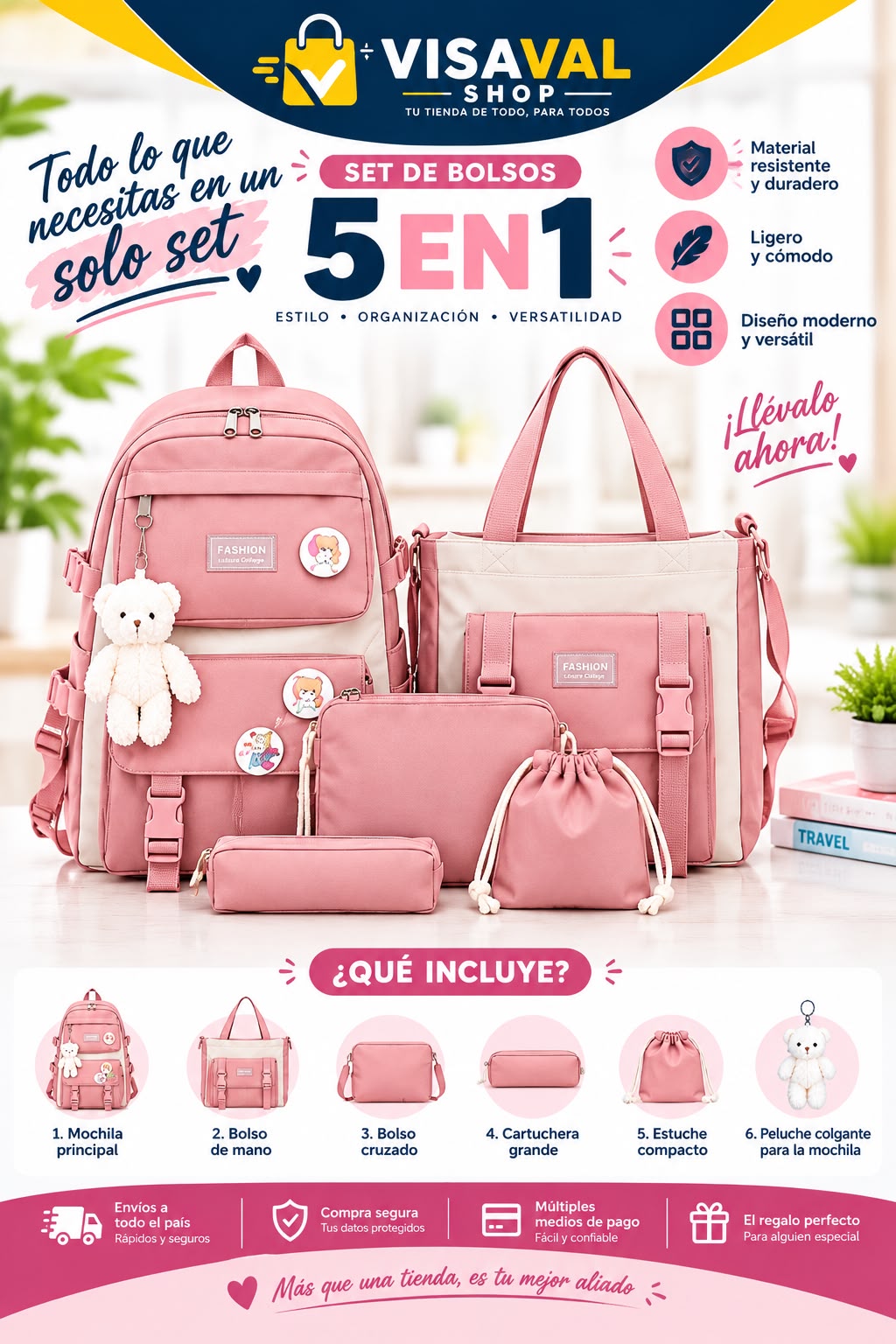 BOLSO KAWAII 5 EN 1